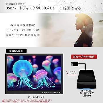 テレビ hide Amazon | [大阪Deco] 15.6型 ポータブルTV 地デジチューナー搭載
